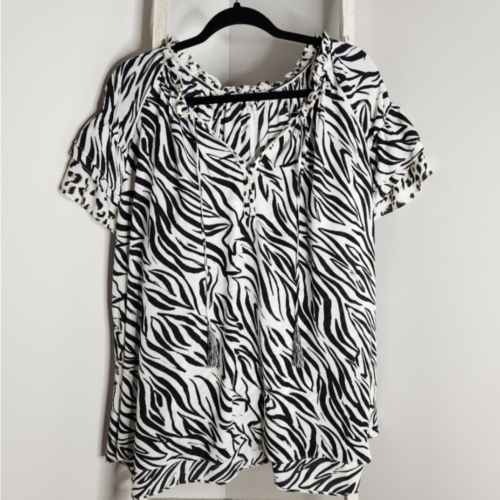 Zebra Print Women's Top